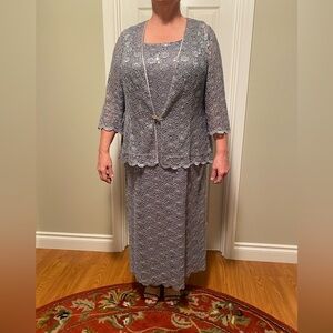 Women’s formal Fancy silver dress